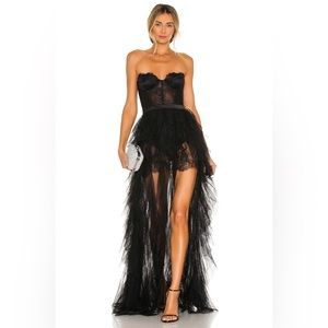 For Love & Lemons Black Bustier Gown.